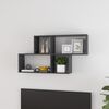 vidaXL Wall Shelf Gray Engineered wood 39.4 x 7.1 x 20.9 in