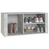 vidaXL Shoe Cabinet Concrete Grey Engineered Wood Medium Storage