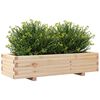 vidaXL Garden Planter Natural wood Solid pinewood 43.3 x 15.7 x 10.4 in