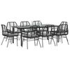 vidaXL Garden Dining Set Black, Dark Grey