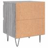 vidaXL Bedside Cabinet Set of 2 Grey Sonoma Engineered wood, Iron Medium