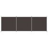 vidaXL 3-Panel Room Divider Brown 206.7"x70.9" Fabric