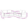 vidaXL Sofa Set Cappuccino Faux leather, metal, textilene, plywood