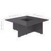 vidaXL Coffee Table High Gloss Gray 31.3"x31.3"x11.8" Engineered Wood