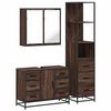 vidaXL Bathroom Furniture Set Brown Oak Engineered Wood, Metal Large