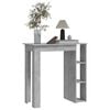 vidaXL Bar Table Concrete gray Engineered wood 40.2 in x 19.7 in x 40.7 in