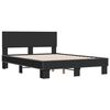 vidaXL Bed Frame Black Engineered wood, metal, plywood Small Double