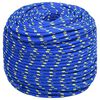 vidaXL Boat Rope Blue 0.39 " 1640.4 ' Polypropylene