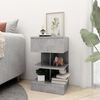 vidaXL Bedside Cabinet Set of 2 Concrete grey Engineered wood Medium
