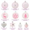 vidaXL Christmas Bauble Set 40 pcs White and Pink Plastic