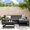 vidaXL Garden Lounge Set Black, Anthracite Solid pine wood, Oxford fabric