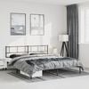 vidaXL Metal Bed Frame Black Powder-Coated Steel Double Metal Bed Frame