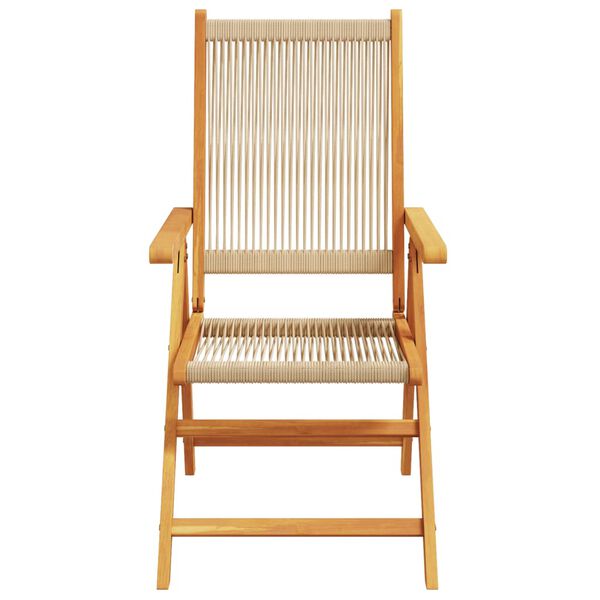 vidaXL Garden Chair Set of 8 Beige Solid Acacia Wood with Oil Finish