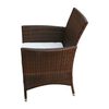 vidaXL Outdoor Furniture Set Brown Steel, Aluminum, PE Rattan, Glass