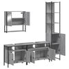 vidaXL Bathroom Furniture Set Grey Sonoma