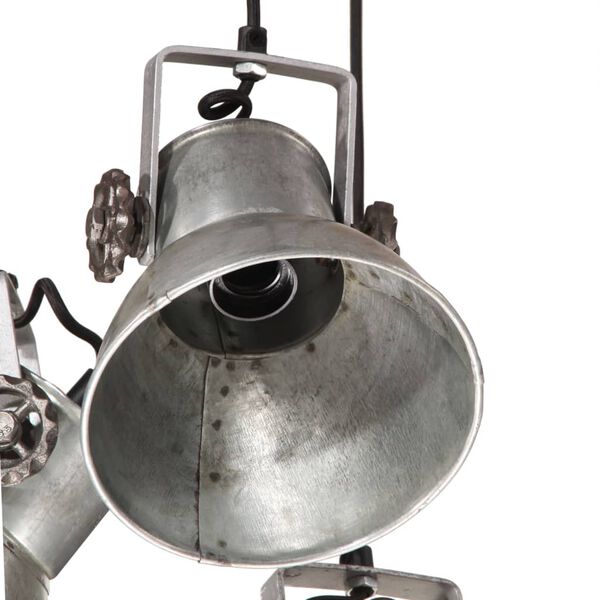 vidaXL Hanging Lamp Vintage silver and black Iron