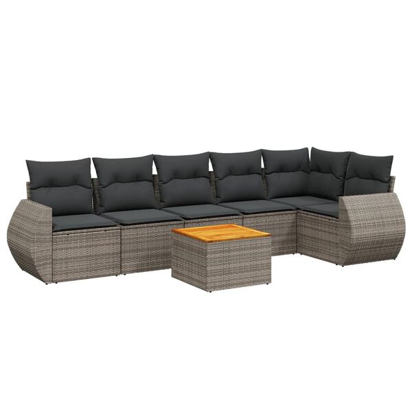vidaXL Garden Sofa Set Gray