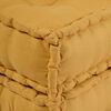 vidaXL Pouffe Yellow Fabric (100% cotton) 27.6 in