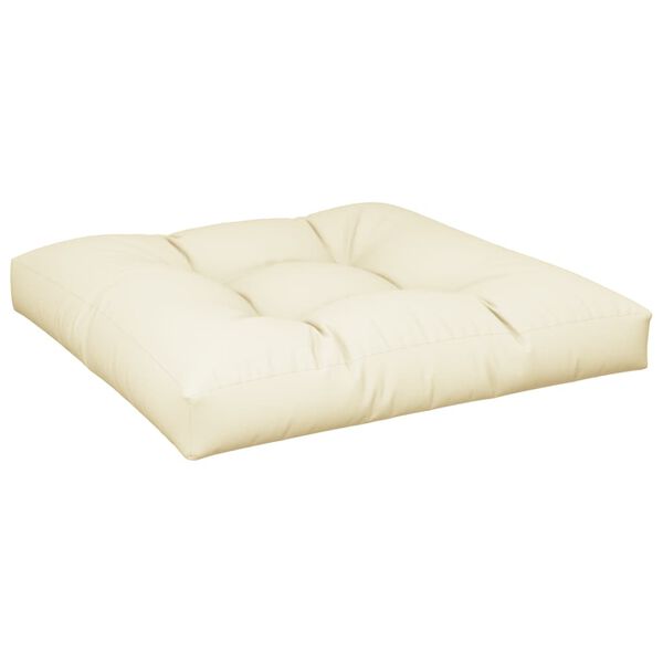 vidaXL Pallet Cushion Cream 100% polyester 27.6 in x 27.6 in