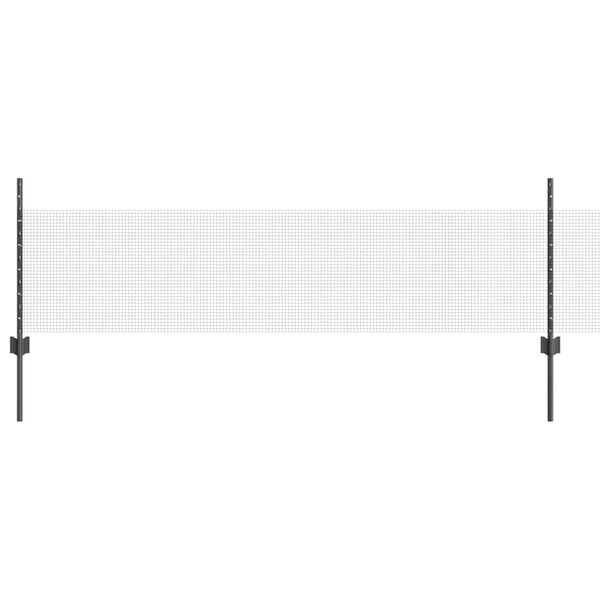 vidaXL Fence with Post Grey 1.64 x 82.02 ft Steel