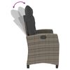 vidaXL Reclining Garden Bench Grey, Dark Grey