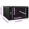 vidaXL Network Cabinet with Storage Black 53 x 60 x 30 cm Steel