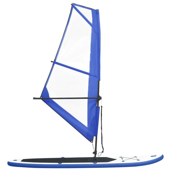 vidaXL Inflatable Stand Up Paddleboard with Sail Set Blue and White