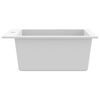 vidaXL Overmount Kitchen Sink Single Basin Granite White
