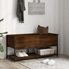 vidaXL Storage Bench Brown oak Engineered wood, metal