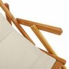 vidaXL Folding Beach Chair Taupe Acacia Wood Medium Foldable