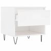 vidaXL Coffee Table Set of 2 High gloss white Engineered wood, metal