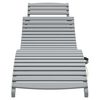 vidaXL Sun Lounger Set of 2 Grey Solid acacia wood