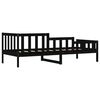 vidaXL Day Bed Black Solid pine wood Twin Day Bed Rectangular Modern