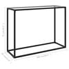 vidaXL Console Table Transparent Tempered Glass 39.4 x 13.8 x 29.5 in