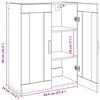 vidaXL Hanging Wall Cabinet Artisian Oak Engineered Wood, Glass