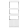 vidaXL Highboard White Engineered wood 24.8x13.0x70.9 in Highboard
