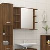 vidaXL Mirror Cabinet Brown oak Engineered wood, acrylic Medium