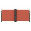 vidaXL Retractable Side Awning Terracotta 100% polyester with PU coating