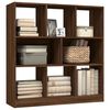 vidaXL Book Cabinet Brown Oak Engineered Wood Medium Book Cabinet