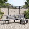 vidaXL Garden Sofa Set Black and Light Grey