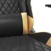 vidaXL Gaming Chair Black and Gold Faux Leather