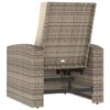 vidaXL Garden Reclining Chair Light Brown PE rattan Single