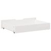 vidaXL Under-bed Drawer White Solid Pine Wood 31.5 x 21.7 x 6.7 in
