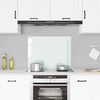 vidaXL Kitchen Backsplash White 31.5"x23.6" Tempered Glass