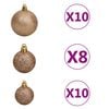 vidaXL Artificial Pre-lit Christmas Tree with Ball Set White 94.5"