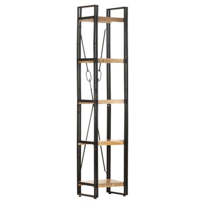 vidaXL 5-Tier Bookcase 15.4"x11.8"x70.9" Solid Mango Wood
