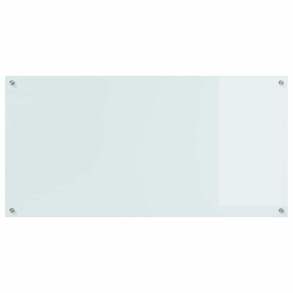 vidaXL Kitchen Backsplash White 120 x 60 x 0.6 cm Tempered Glass