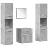vidaXL Bathroom Furniture Set Concrete grey Engineered wood Compact