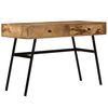 vidaXL Writing Desk Varied tones of natural wood Solid mango wood, steel