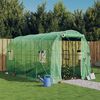vidaXL Greenhouse Green Polyethylene, Galvanized Steel Large